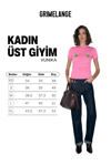 VUNIKA Kadın Yumuşak Kumaşlı Baskı Detaylı Slim Fit Pembe T-Shirt
