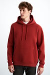 YOKOHAMA Erkek İçi Polarlı Yumuşacık Regular Kanguru Cepli Kapüşonlu Kiremit Rengi Sweatshirt