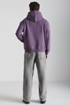 YOKOHAMA Erkek İçi Polarlı Yumuşacık Regular Kanguru Cepli Kapüşonlu Mor Sweatshirt