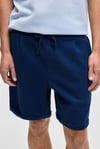 YOURI Erkek Beli Lastikli Arka Tek Cepli Relaxed Fit Lacivert Şort