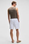 YOURI Erkek Beli Lastikli Arka Tek Cepli Relaxed Fit Beyaz Şort