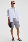 YOURI Erkek Beli Lastikli Arka Tek Cepli Relaxed Fit Lila Şort