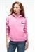 YUMEA Kadın Oversize Kapüşonlu Baskılı Pembe Sweatshirt