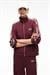 ZINNIE Kadın Regular Nakış Ve Yan Şerit Detaylı Metal Fermuarlı Dik Yaka Bordo Sweatshirt