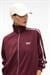 ZINNIE Kadın Regular Nakış Ve Yan Şerit Detaylı Metal Fermuarlı Dik Yaka Bordo Sweatshirt