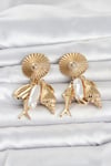 Gold Renk Deniz Temalı Vintage Kadın Küpe