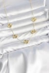 Gold Renk Yonca Model VIP Seri Kadın Kolye