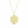 ​​Gümüş Gold Yaşam Çiçeği Kolye