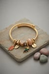 Kuş Figürlü Charmlı Gold Renk Bileklik