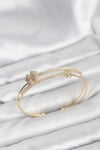 Pirinç Gold Renk Yonca Model Kadın Bileklik