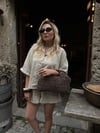 Acı Kahve Hasır Mng Clutch Çanta