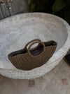 Acı Kahve Oval Charlotte Hasır Çanta