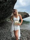 Altın Sarısı Clutch Chloe Çanta