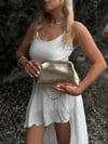 Altın Sarısı Clutch Chloe Çanta