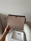 Camel Desenli Clutch Marka Model Çanta
