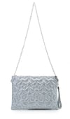 Gümüş Simli Clutch Çanta