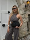 Siyah Clutch Hasır Çanta