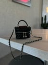 Siyah Kapitone Çapraz Askılı Rosy Çanta