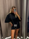 Siyah Taşlı Mini Çapraz Askılı Tia Çanta