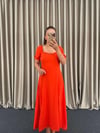 BEBE PLUS NAR ÇİÇEĞİ ELBİSE