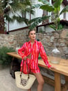 FLAMLI KETEN ŞORTLU TAKIM
