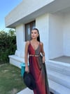 GÖGSÜ TAŞ AKSESUARLI ELBİSE