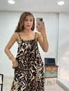 İPEKYOL ASKILI LEOPAR ELBİSE