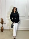 ŞAMDAN ASİMETRİK KESİM KEMERLİ BLUZ