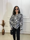 ŞAMDAN ASİNETTRİK KEMERLİ ZEBRA DESEN