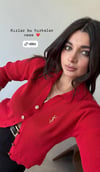 YSL HIRKA GOLD DÜĞMELİ KIRMIZI