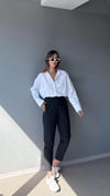 ZARA BEL FLOTALI HAVUÇ PANTOLON ANTRASİT