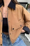 ZARA KADİFE YAKA TASARIM BOMBER