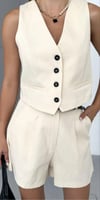 ZARA KETEN YELEKLİ TAKIM