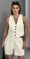 ZARA KETEN YELEKLİ TAKIM