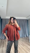 ZARA KİREMİT RENK TASARIM BOMBER