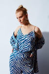 ZEBRA DESENLİ SATEN BLUZ