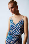 ZEBRA DESENLİ SATEN BLUZ