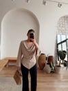 ZIMBALI ASİMETRİK BLUZ BEJ