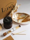 Enerji Temizleme Ritüel Set - (Palo Santo Tütsü, İncili Deniz kabulu Macabe Tütsülük, Sedir Ağacı Soya Mum)