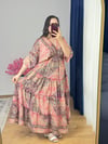 ipek kumaş kaftan elbise-1009