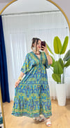 İpek Nakışlı Kaftan Elbise -30