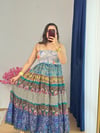 İpek Patchwork Straplez Elbise -50