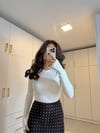 ZR Parmak Detaylı Beyaz Body