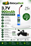 3.7V 900mAh Li-ion Oyuncak Pili USB Şarj Cihazlı 14500 Pil