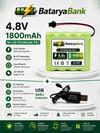 4.8V 1800mAh Oyuncak Araba Pili Bataryası Siyah Soket + USB Şarj Cihazı Seti