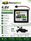4.8V 2700mAh Oyuncak Pili Siyah Soket + USB Şarj Cihazı 