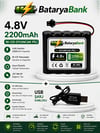 4.8V 2200mAh Oyuncak Pili Siyah Soket + USB Şarj Cihazı | Şarjlı Oyuncak Bataryası