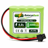 4.8V 2000mAh Oyuncak Araba Pili Bataryası Siyah Soket | Şarjlı Yedek Pil