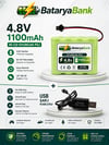 4.8V 1100mAh Oyuncak Araba Pili Siyah Soket + USB 4.8V Şarj Cihazı 250mAh Seti