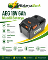 BataryaBank AEG 18V 6Ah Li-ion Muadil Matkap Bataryası
